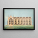 Ontwerp voor de noordelijke vleugel van de bibliotheek en de kapel van de Universiteit van Michigan in Ann Arbor - Alexander Jackson Davis — ingelijst kunstwerk aan de muur