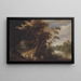 Forest landscape with nymphs bathing - Alexander Keirincx — framed artwork on a wall