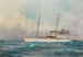 van de stoomboot Suzum onder de vlag van de Imperial and Royal Yacht Squadron - Alexander Kircher — weergave van het kunstwerk
