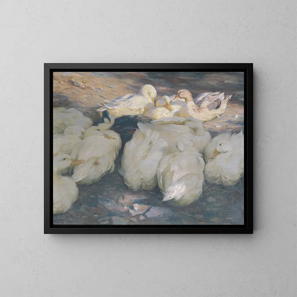 In de avondzon - Alexander Koester — ingelijst kunstwerk aan de muur