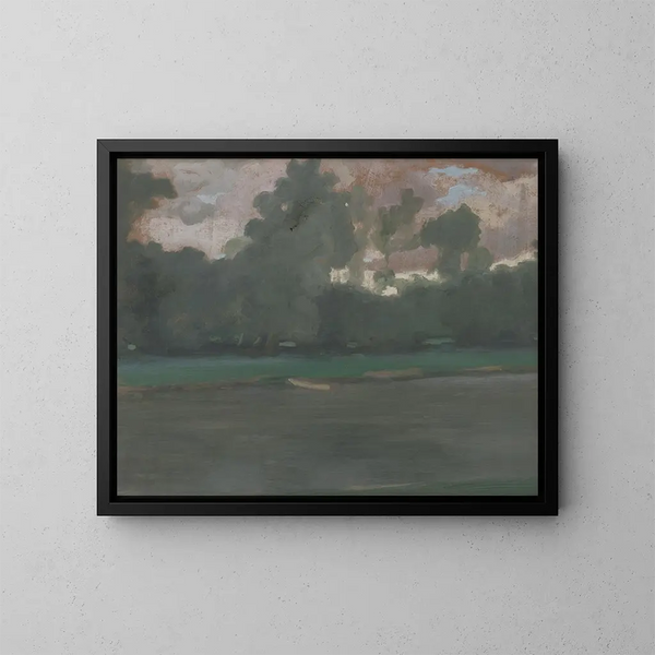 Landschap met water - Alexander Kubnyi — ingelijst kunstwerk aan de muur