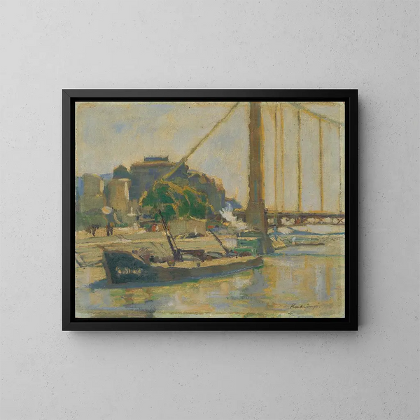 Oud Boedapest - Alexander Kubnyi — ingelijst kunstwerk aan de muur