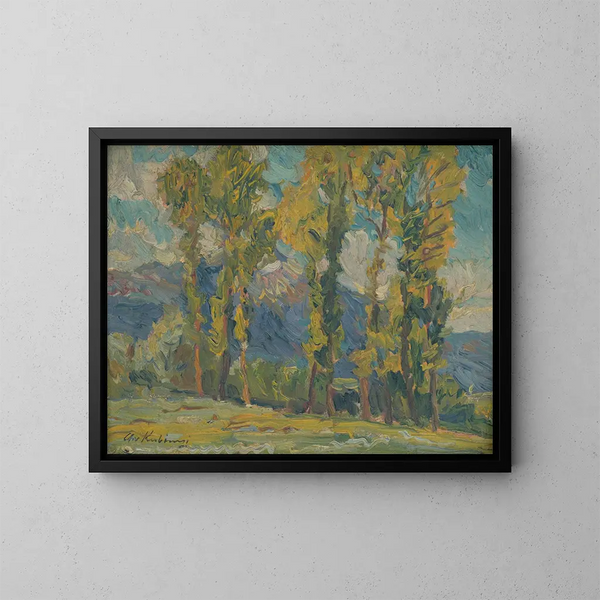 Studie van landschap - Alexander Kubnyi — ingelijst kunstwerk aan de muur