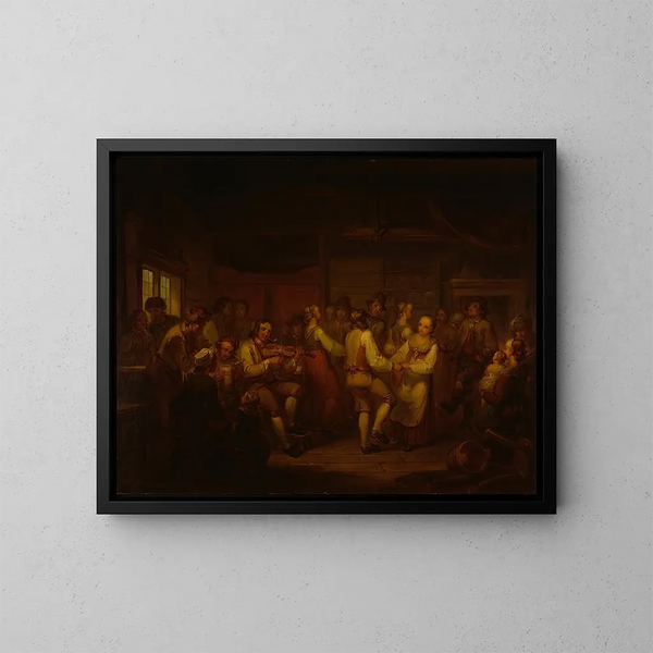 Een dans van boeren in Finland - Alexander Laurus — ingelijst kunstwerk aan de muur