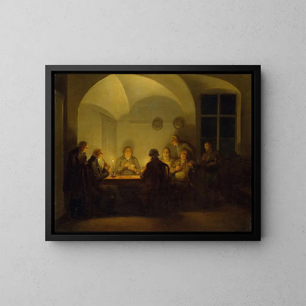 De Kaartspelers - Alexander Laurus — ingelijst kunstwerk aan de muur