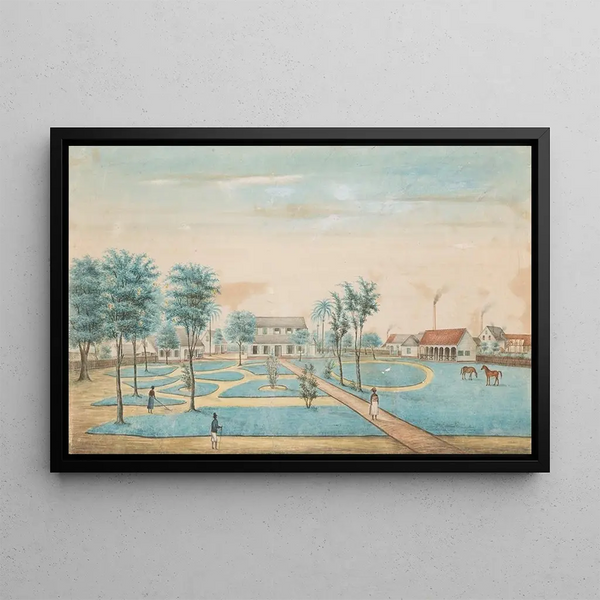 Alexander Ludwich Brockmann - Gezicht op de suikerplantage Catharina Sophia.webp