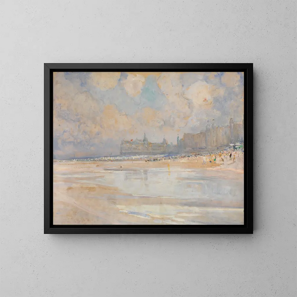 La plage d'Ostende - Alexander Marcette — ingelijst kunstwerk aan de muur