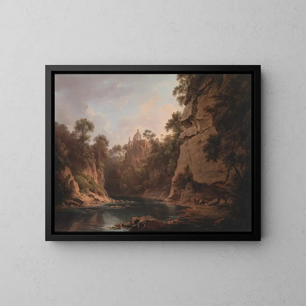Château de Hawthornden nabij Edinburgh - Alexander Nasmyth — ingelijst kunstwerk aan de muur