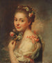 Portret van de echtgenote van de kunstenaar Marie Suzanne née Giroust - Alexander Roslin — weergave van het kunstwerk