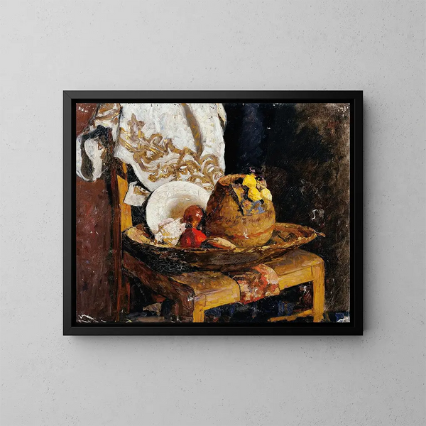 Natuurstudie met kruik en fruit - Alexander Rothaug — ingelijst kunstwerk aan de muur