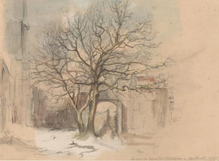 Alexander Schaepkens - Hof van het Sint Antoniusklooster te Maastricht in de winter.webp