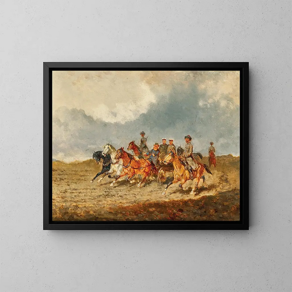 L'escorté d'honneur - Alexander von Bensa — ingelijst kunstwerk aan de muur