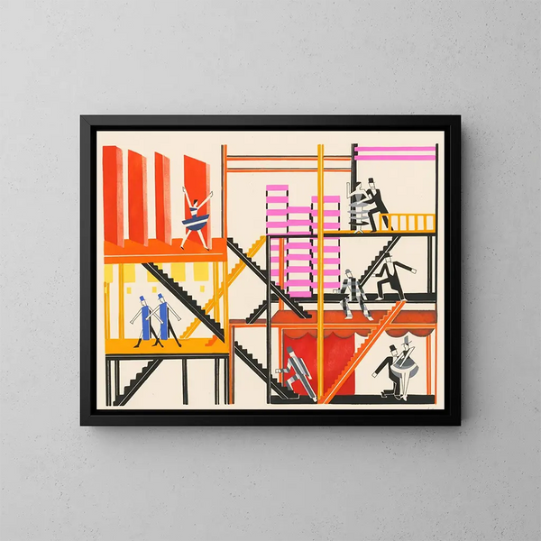 Maquettes de théâtre 4 - Alexandra Exter — ingelijst kunstwerk aan de muur