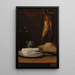 Natuurstudie met haring, brood en kaas - Alexandre-Gabriel Decamps — weergave van het kunstwerk