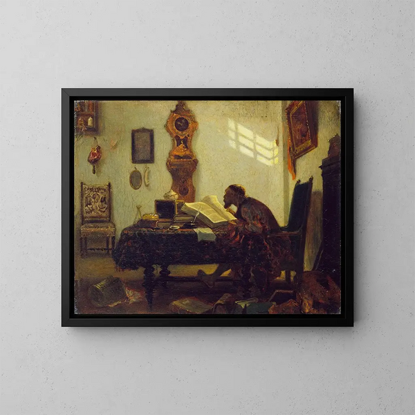 De Filosoof - Alexandre-Gabriel Decamps — ingelijst kunstwerk aan de muur