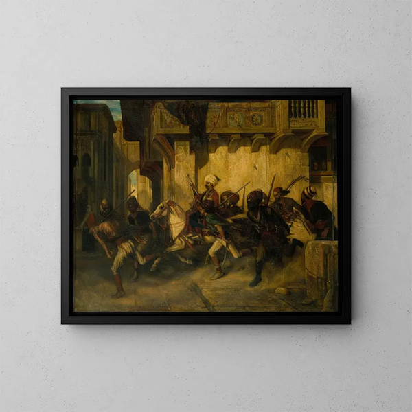 La Patrouille turque - Alexandre-Gabriel Decamps — ingelijst kunstwerk aan de muur