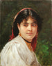 Portret van een jonge Italiaanse vrouw - Alexandre Cabanel — weergave van het kunstwerk
