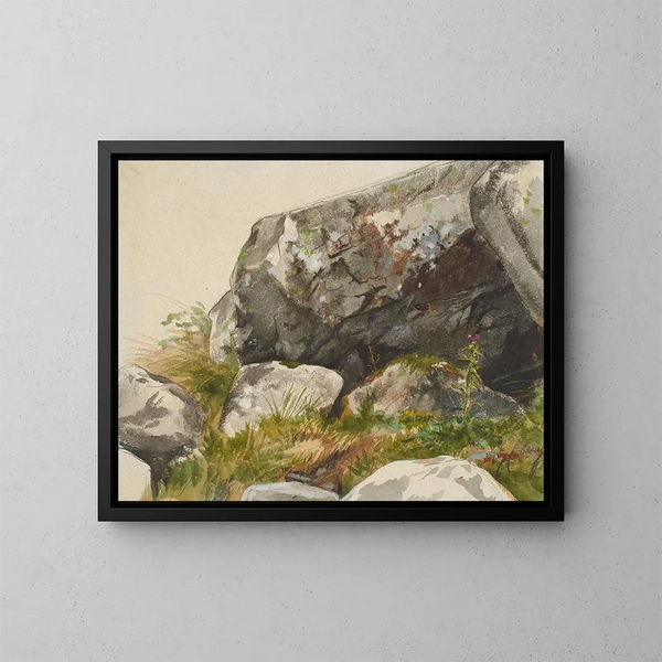 Rotslandschap - Alexandre Cabanel — ingelijst kunstwerk aan de muur