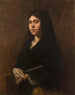 Vrouw met waaier - Alexandre Falguire — weergave van het kunstwerk