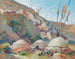 Landschap Chimérique - Alexandre Iacovleff — weergave van het kunstwerk