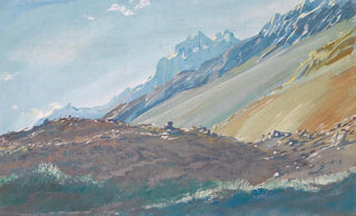 Alexandre Jacovleff - The Foothills Of The Karakoram Mountains.webp