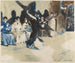 dansende Andalusische danseressen - Alexandre Lunois — weergave van het kunstwerk