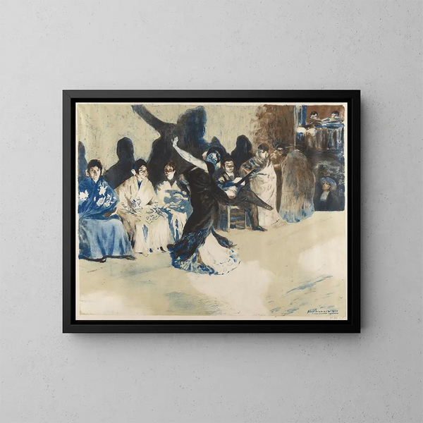 dansende Andalusische danseressen - Alexandre Lunois — ingelijst kunstwerk aan de muur