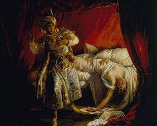 Othello en Desdemona - Alexandre Marie Colin — weergave van het kunstwerk