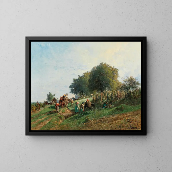 De oogst - Alexandre René Véron — ingelijst kunstwerk aan de muur