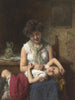 Meisje in een slecht humeur - Alexei Harlamoff — weergave van het kunstwerk