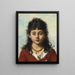 portret van een jong meisje met een ketting - Alexei Harlamoff — ingelijst kunstwerk aan de muur