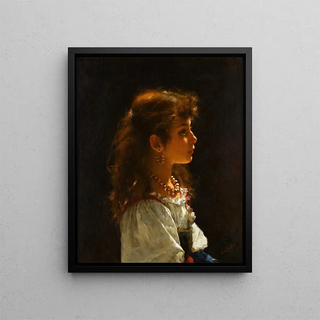 Alexei Harlamoff - Young Girl in Profile.webp