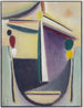 Abstracte Hoofd Zwart Geel Paars - Alexej von Jawlensky — weergave van het kunstwerk