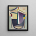 Abstracte Hoofd Zwart Geel Paars - Alexej von Jawlensky — ingelijst kunstwerk aan de muur