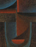 Tête abstraite blauw-rood Tête abstraite blauw-rood - Alexej von Jawlensky — weergave van het kunstwerk