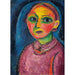Buste van een vrouw in een roodachtige jurk - Alexej von Jawlensky — weergave van het kunstwerk