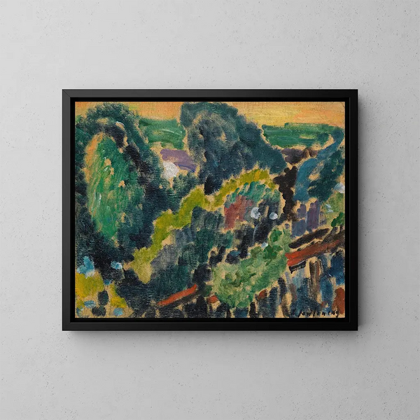 Landschap aan de rand van het Meer van Genève - Alexej von Jawlensky — ingelijst kunstwerk aan de muur