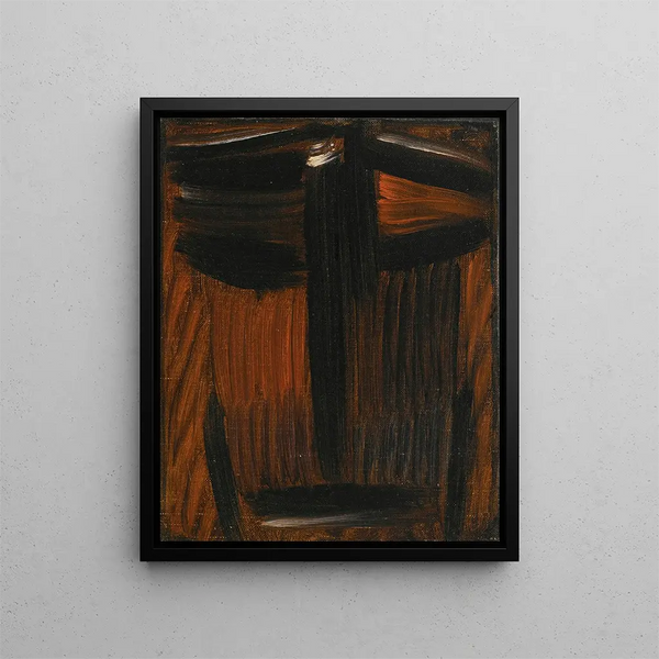 Meditatie Zwart Oranje Helder - Alexej von Jawlensky — ingelijst kunstwerk aan de muur