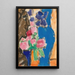 Reproductie van het schilderij Natuurstudie van bloemen, natuurstudie met vaas en halfportret - Alexej von Jawlensky