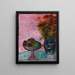 Natuurstudie met fruitschaal en bloemenvaas - Alexej von Jawlensky — ingelijst kunstwerk aan de muur