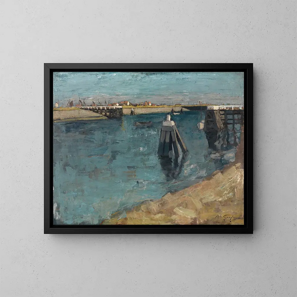 L'entrée du port de Zeebruges - Alfons Vermeylen — ingelijst kunstwerk aan de muur