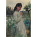 Reproductie van het schilderij Jonge vrouw in een tuin - Alfred Augustus Glendening