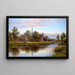 Hemingford sur l'Ouse painting - Alfred Augustus Glendening — framed artwork on a wall