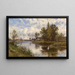 Rivierscène met zwanen - Alfred Augustus Glendening — ingelijst kunstwerk aan de muur