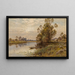 The Thames above Sunbury - Alfred Augustus Glendening — framed artwork on a wall