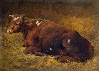 Alfred Baker - A Cow Lying On The Ground.webp