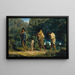 Louisianaanse Indianen die langs een bayou lopen - Alfred Boisseau — ingelijst kunstwerk aan de muur