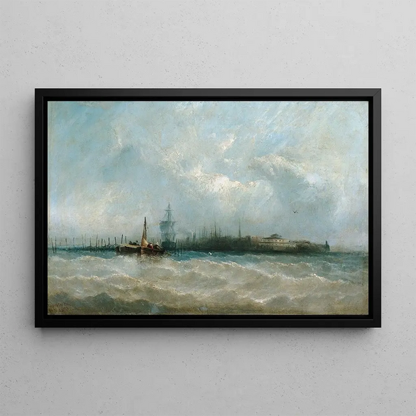 Alfred Copestick - New York from the Harbor Showing the Battery and Castle Garden.webp