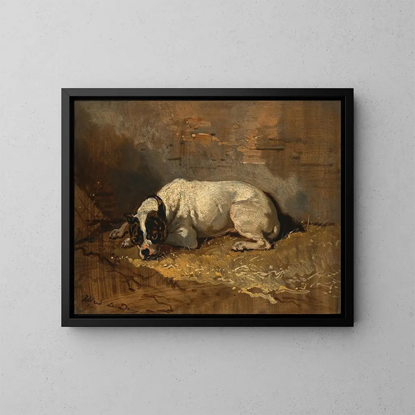 Een goede vriend - Alfred de Dreux — ingelijst kunstwerk aan de muur