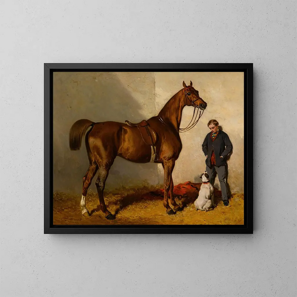 Atalante en haar jonge man - Alfred de Dreux — ingelijst kunstwerk aan de muur